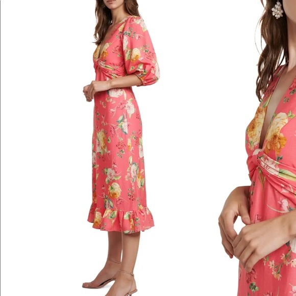 Ever New Floral Linen Blend Dress - Picture 5 of 5